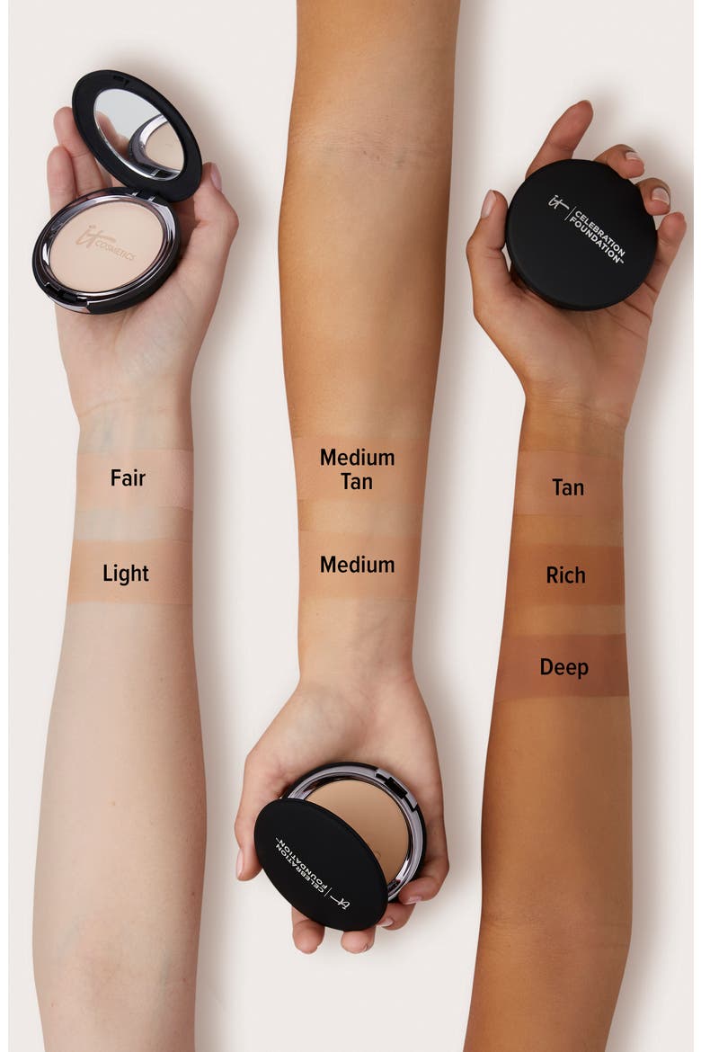 Celebration Foundation Full Coverage Anti-Aging Hydrating Powder Foundation, Alternate, color, DEEP (N)