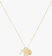 CUFFED BY NANO Custom Initial St. Christopher Protection 14k Gold Filled Necklace