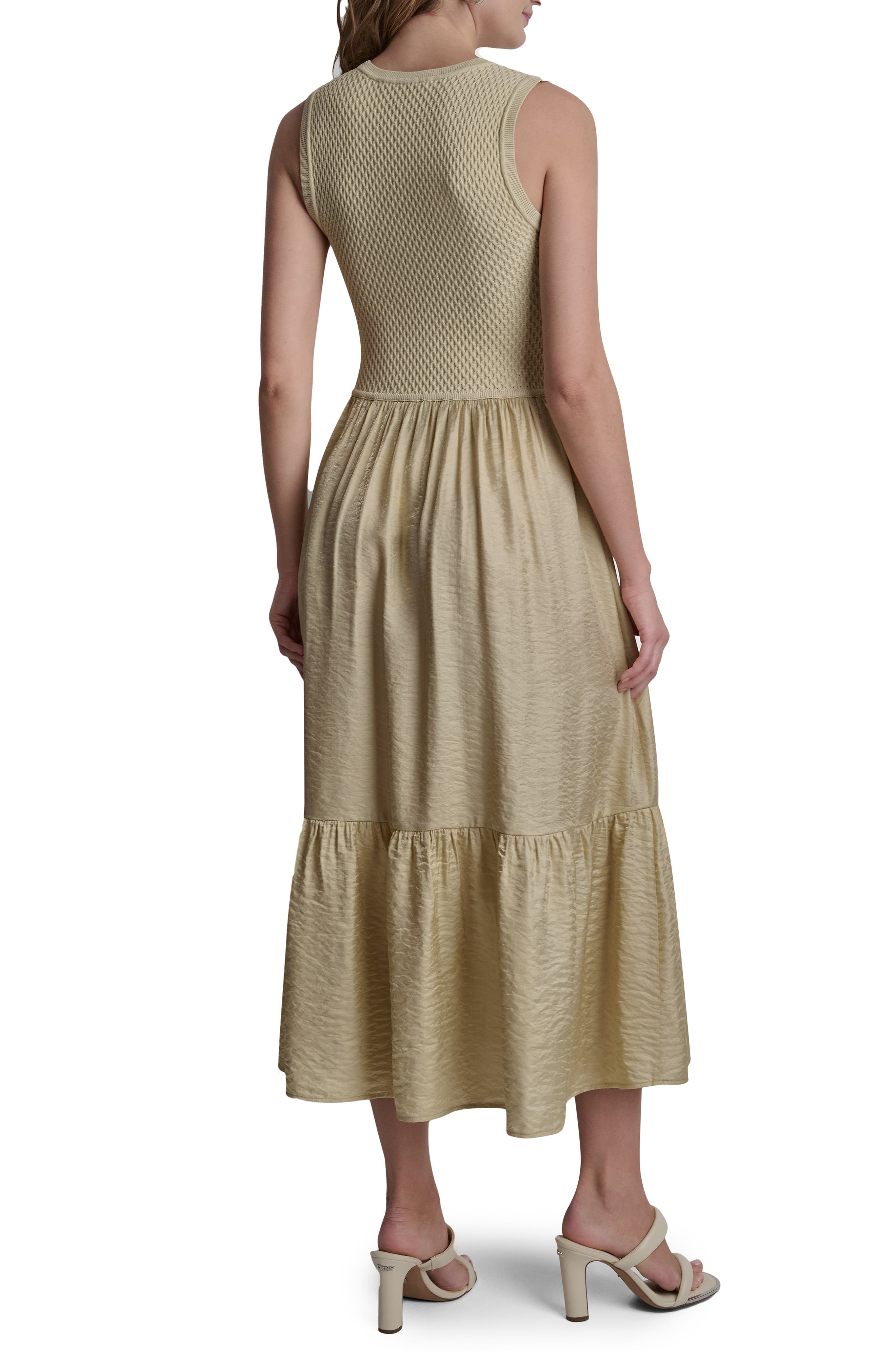 Sleeveless Diamond Knit Midi Dress - image 2