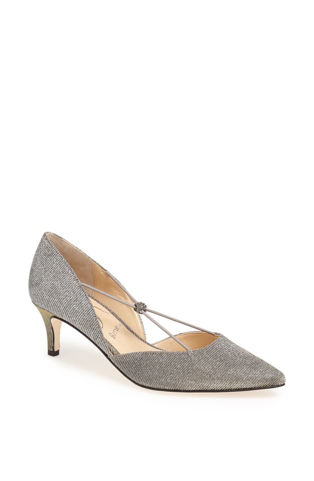 'Veeva' Pump, Main, color, PEWTER GLITTER FABRIC