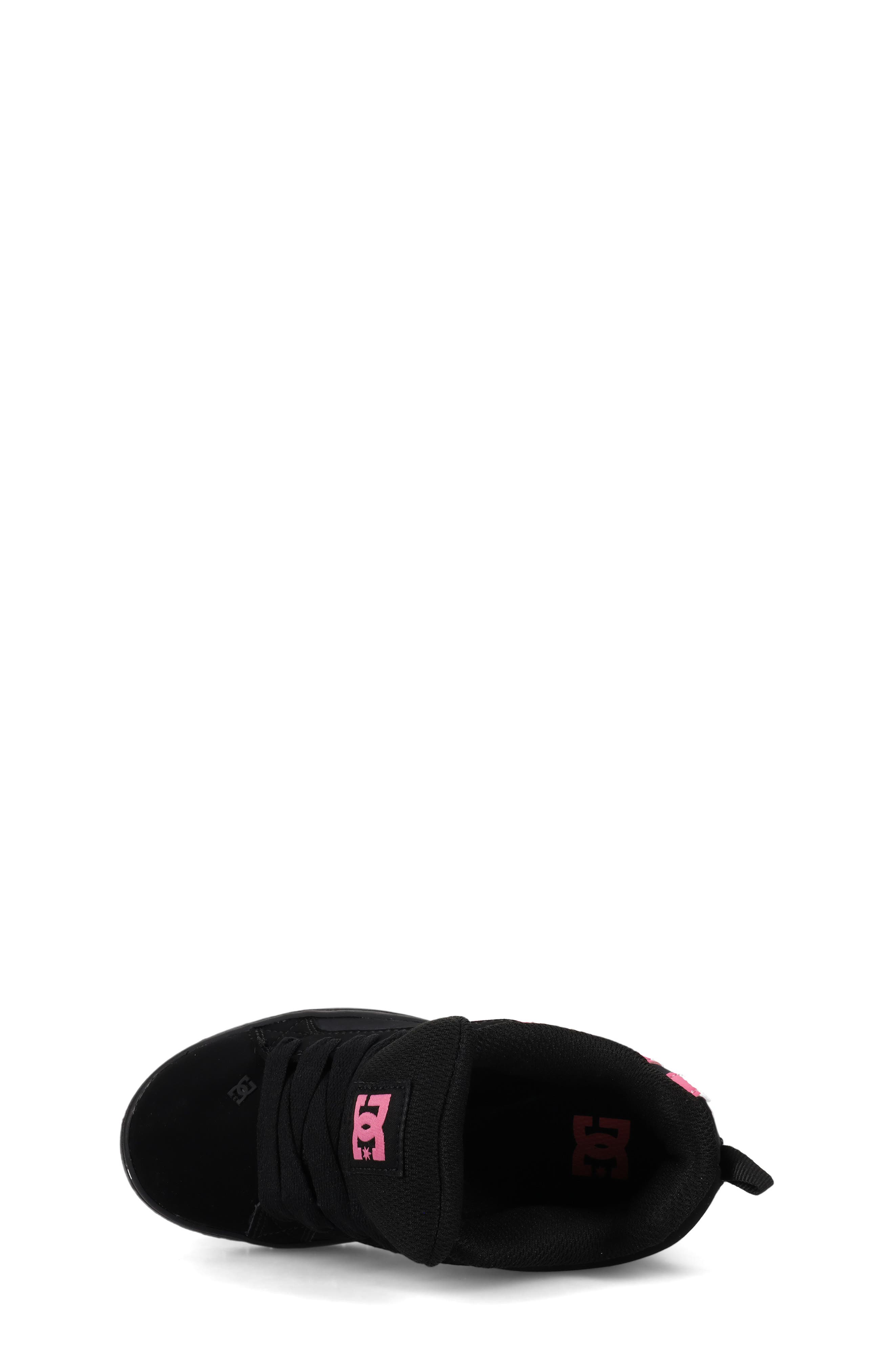 DC Shoes Kids' Court Graffik Sneaker, Alternate, color, Black/ Pink