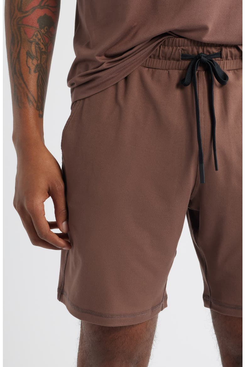 Hunter Lawrence Edition - Tempo Good Energy Comfort Fleece Shorts, Alternate, color, HOLY BROWN