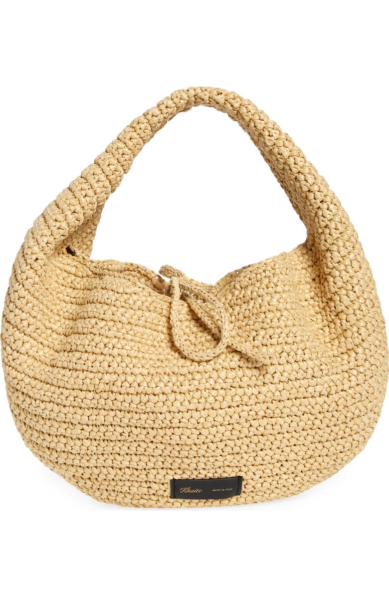 Khaite Medium Olivia Raffia Hobo Bag, Main, color,