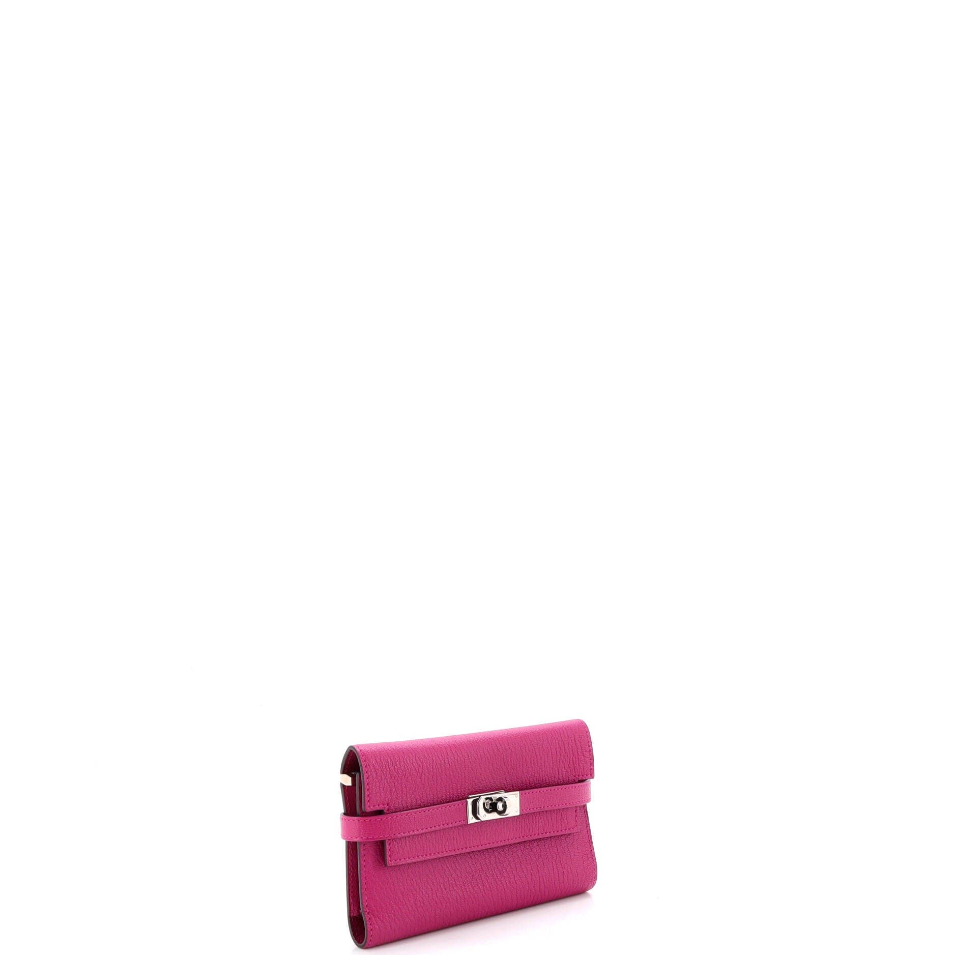 Kelly Trifold Wallet Chevre Mysore Medium, Alternate, color, Pink