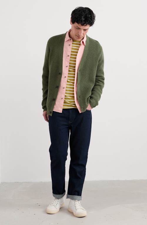 Seasalt Cornwall Scotts Quary Lambswool Blend Cardigan In Green