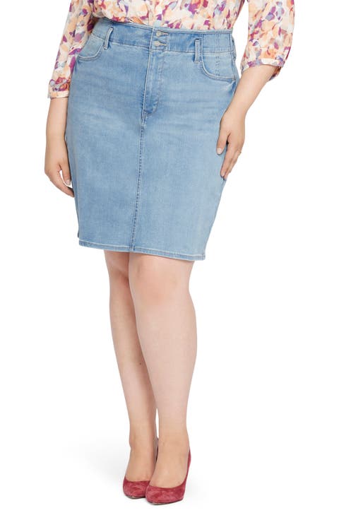 Hollywood Denim Skirt (Plus Size)