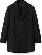 MANGO Wool Blend Single Breasted Coat