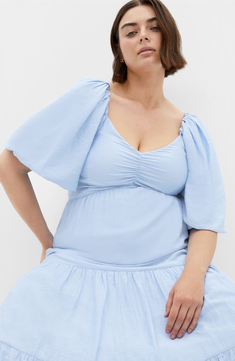 City Chic Mindy Tiered Midi Dress, Alternate, color, 