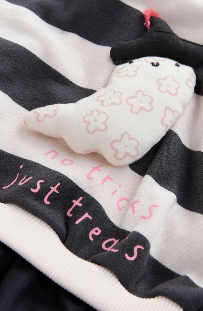 NEXT Kids' Halloween Appliqué Mixed Media Sweatshirt Dress, Alternate, color, Multi