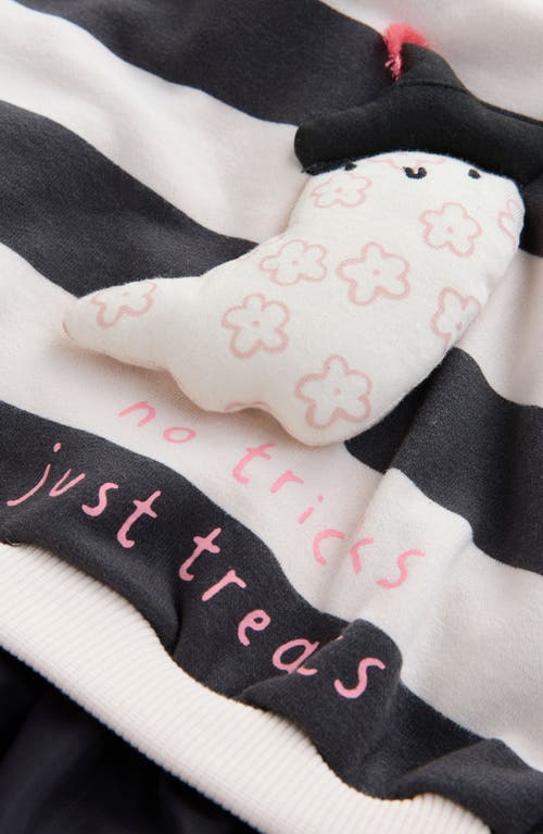 Next Kids' Halloween Appliqué Mixed Media Sweatshirt Dress In Blue