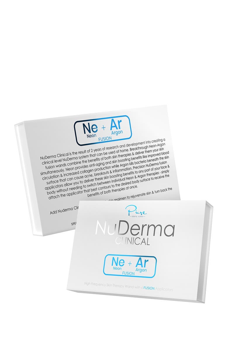 PURE DAILY CARE NuDerma Clinical Skin Therapy Wand - Portable Handheld High Frequency Skin Therapy Machine with 6 Fusion Neon & Argon Wands, Alternate, color, 