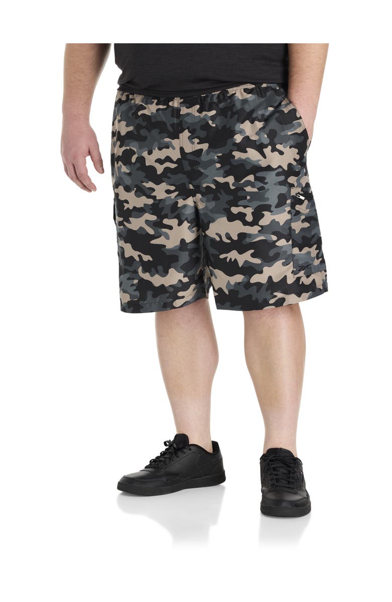 Reebok Big & Tall Performance Ripstop Camo Cargo Shorts, Main, color, Gritty Grey Camo