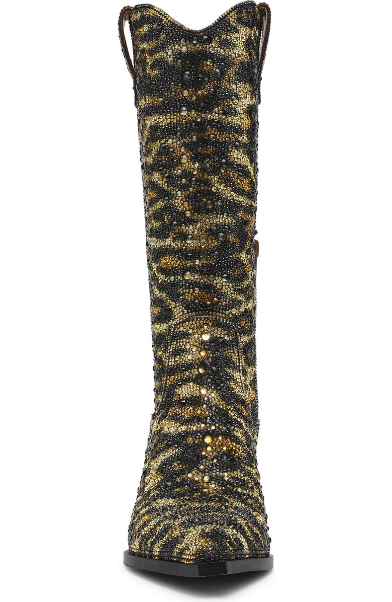 Betsey Johnson Cash Embellished Western Boot, Alternate, color,