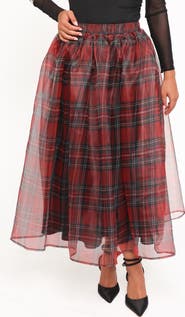 Petal
Pup Bonita Plaid A-Line Midi Skirt