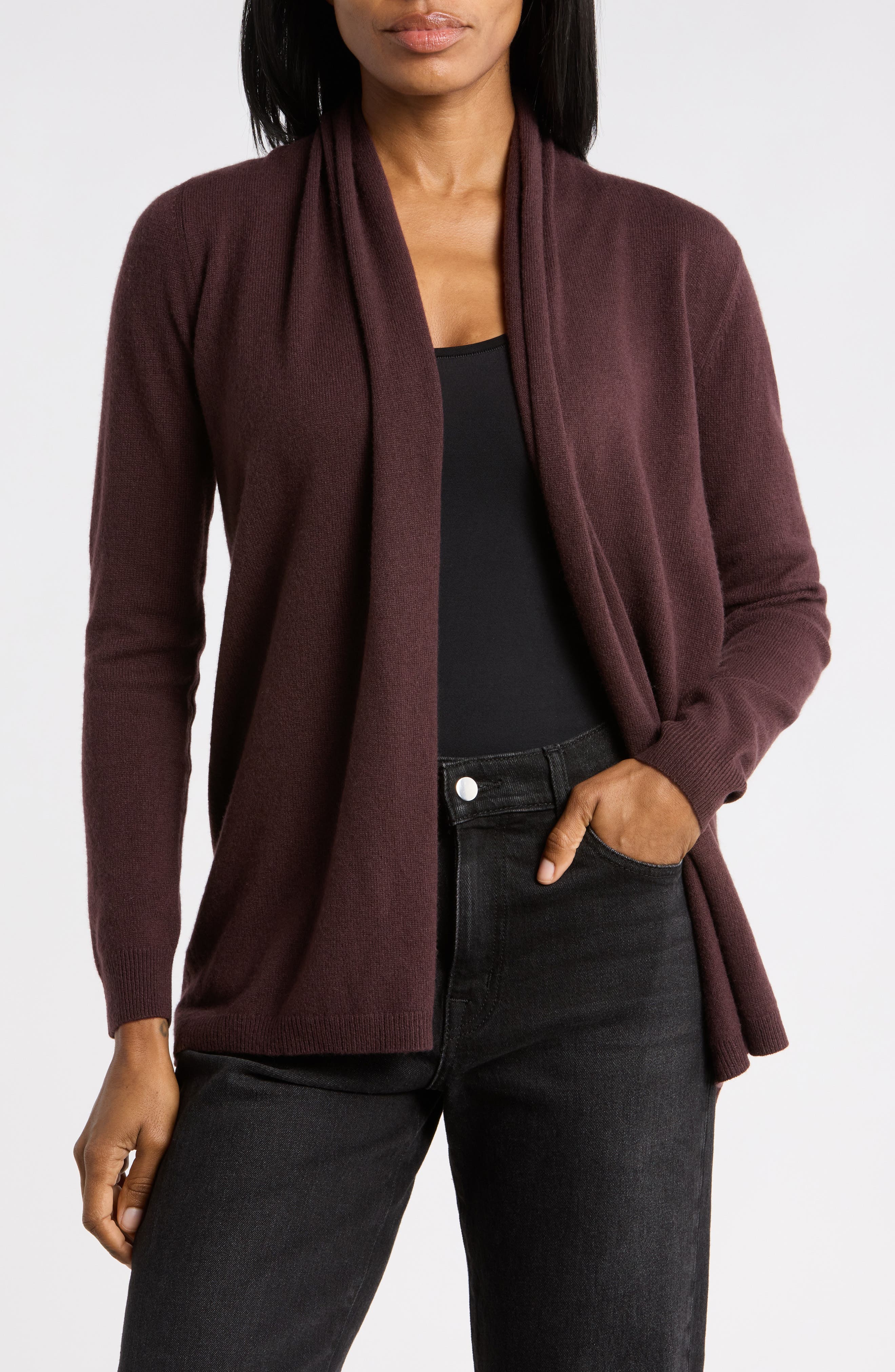 Cashmere Open Cardigan