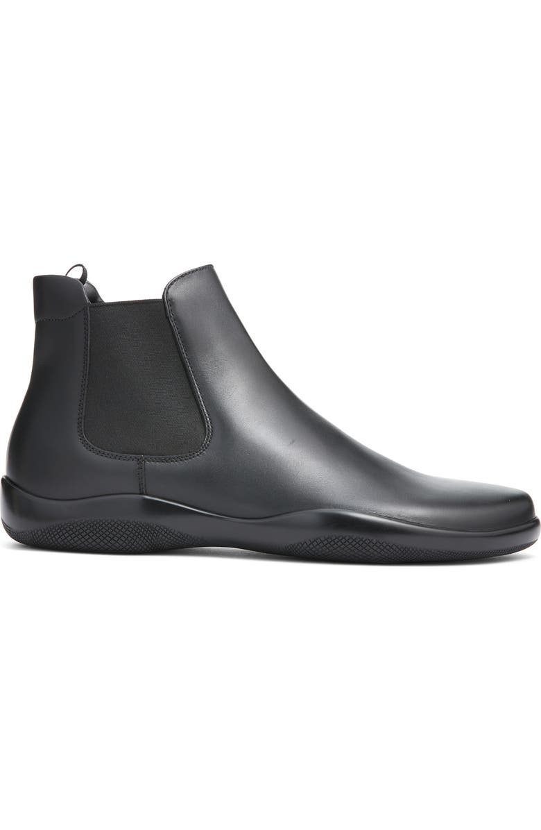 Prada America's Cup Chelsea Boot, Alternate, color, Nero