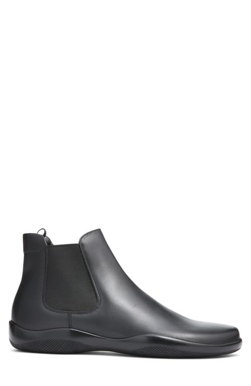 Prada Chelsea Boots With Pull Tabs In Black
