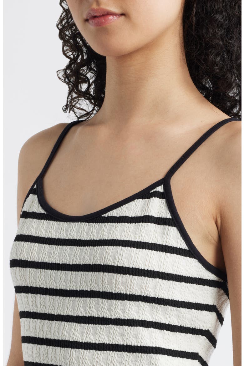 Bobby Stripe Cotton Blend Camisole, Alternate, color, BLACK/ WHITE