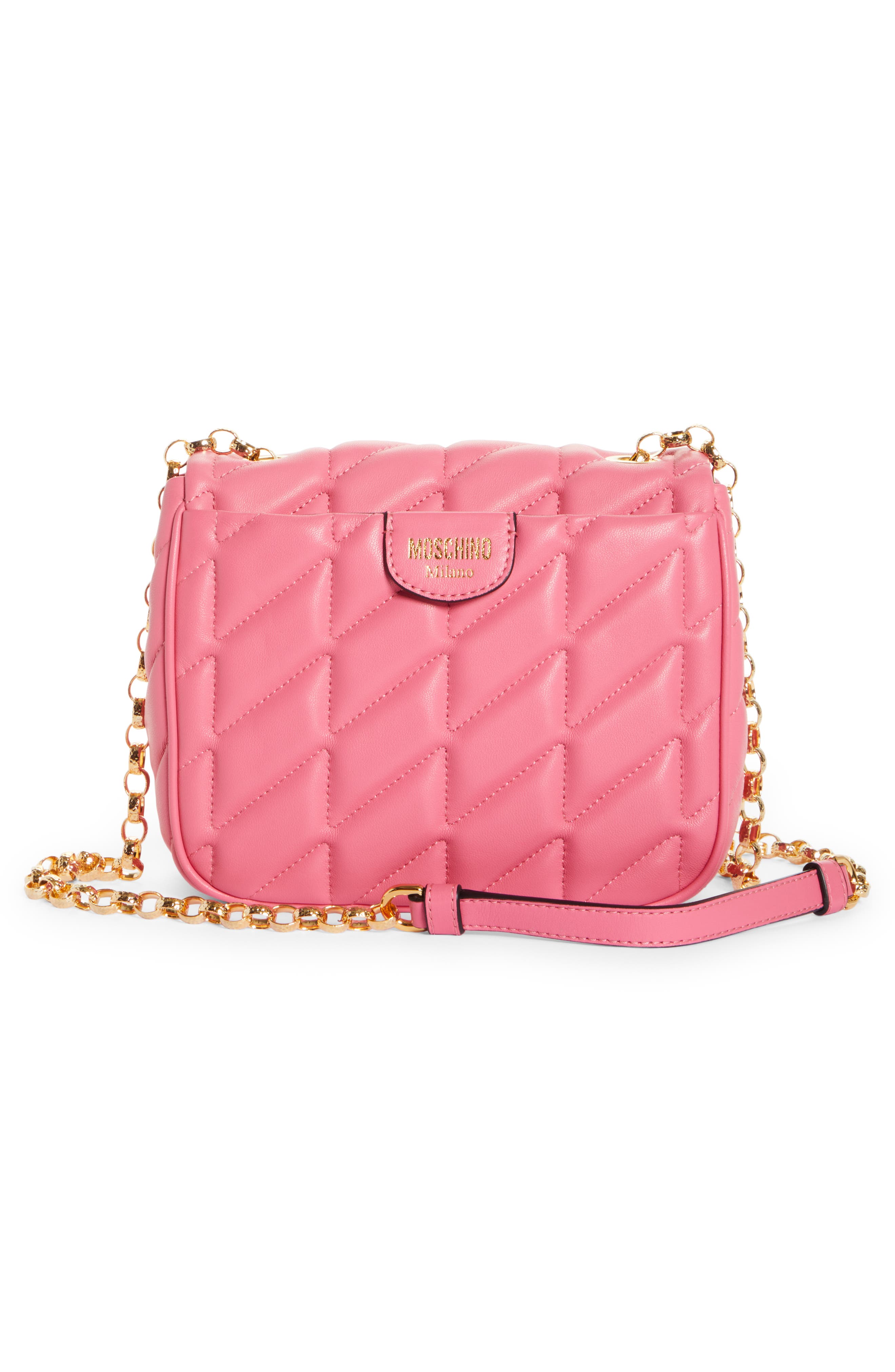 Moschino x Smiley<sup>®</sup> Double Smiley Quilted Crossbody Bag, Alternate, color, 