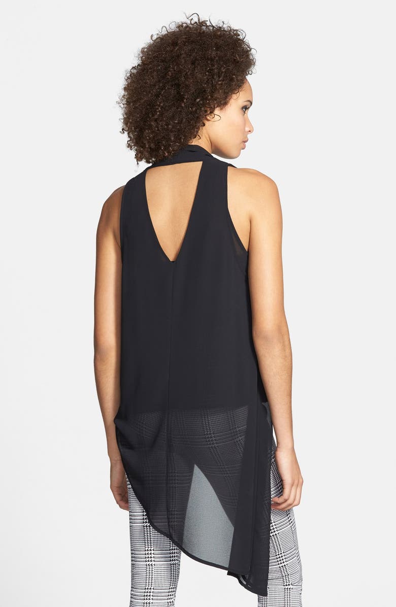 June & Hudson Asymmetrical Drape Front High/Low Top, Alternate, color, 