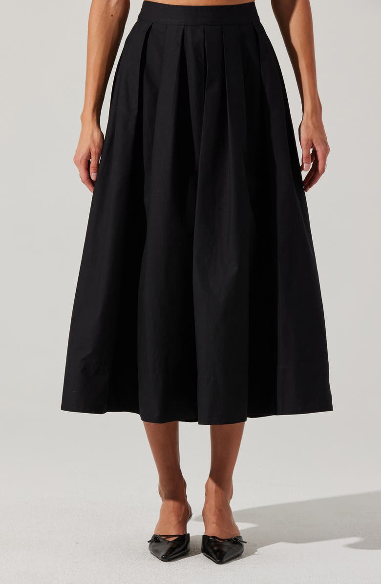 ASTR the Label Cotton Midi Skirt, Main, color, 