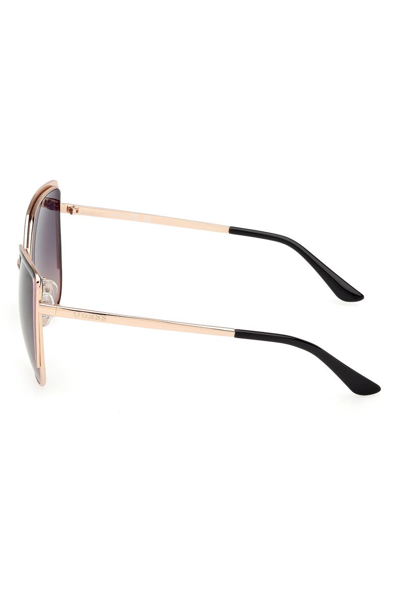 GUESS Cat Eye Sunglasses, Alternate, color, Black/ Other / Gradient Smoke