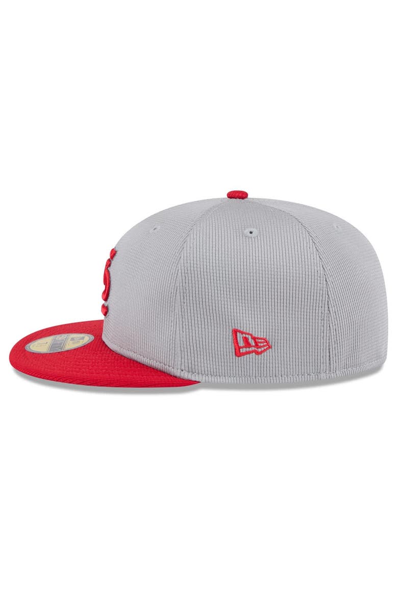 New Era Men's New Era  Gray/Red St. Louis Cardinals 2025 Batting Practice 59FIFTY Fitted Hat, Alternate, color, 