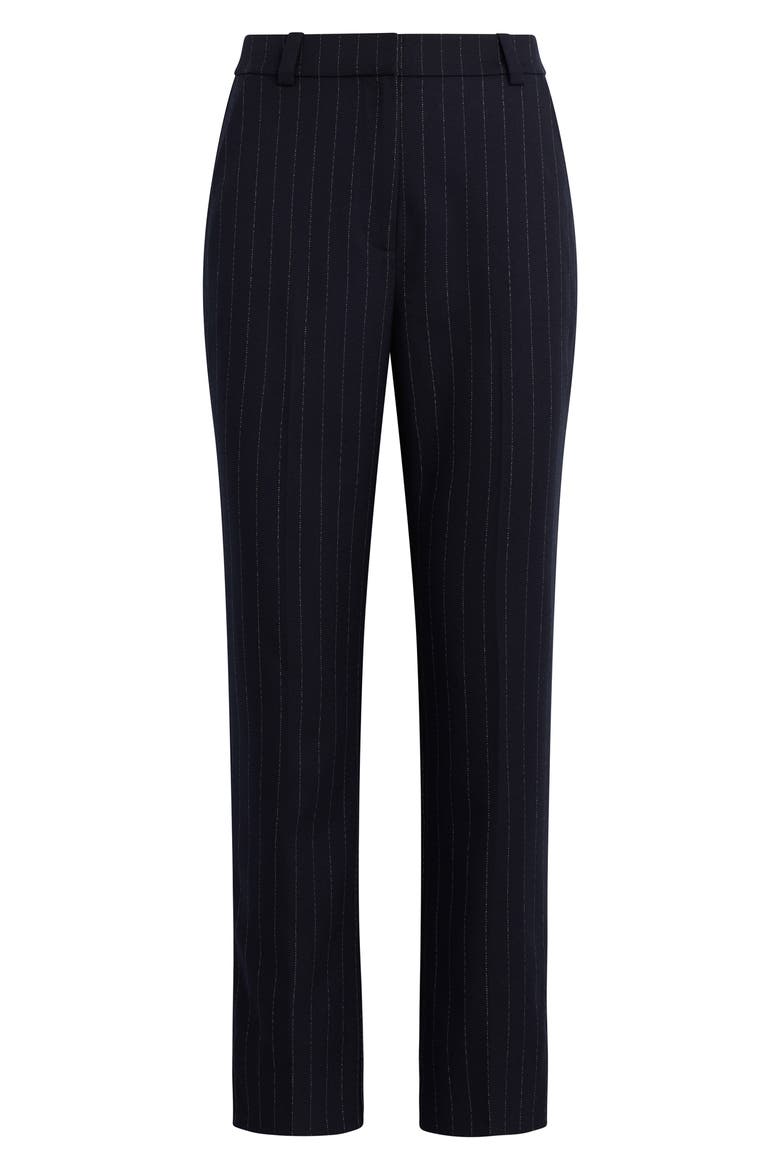 The Favorite Pinstripe Cigarette Ankle Pants, Alternate, color, NAVY PINSTRIPE