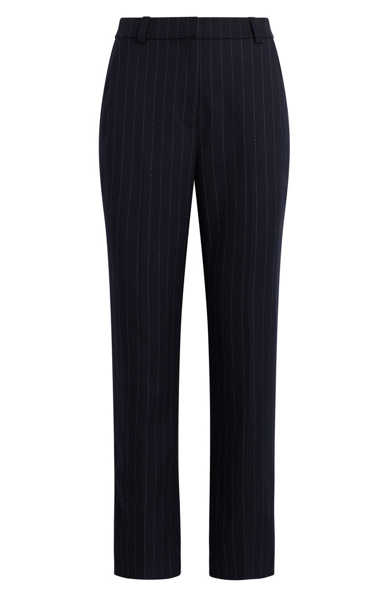 Favorite Daughter The Favorite Pinstripe Cigarette Ankle Pants, Alternate, color, Navy Pinstripe