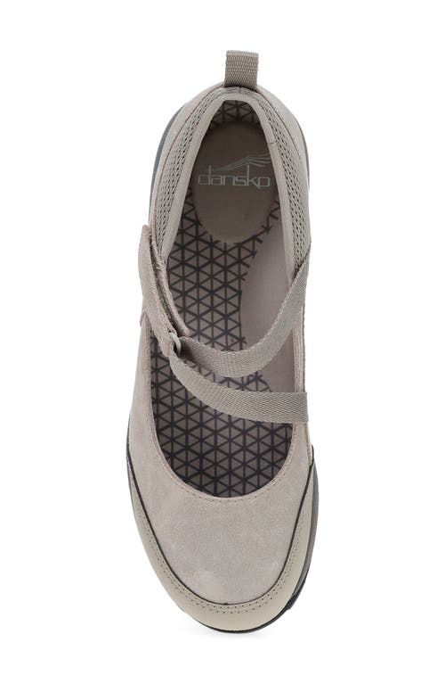 Dansko Primrose Flat In Taupe Burnished Suede