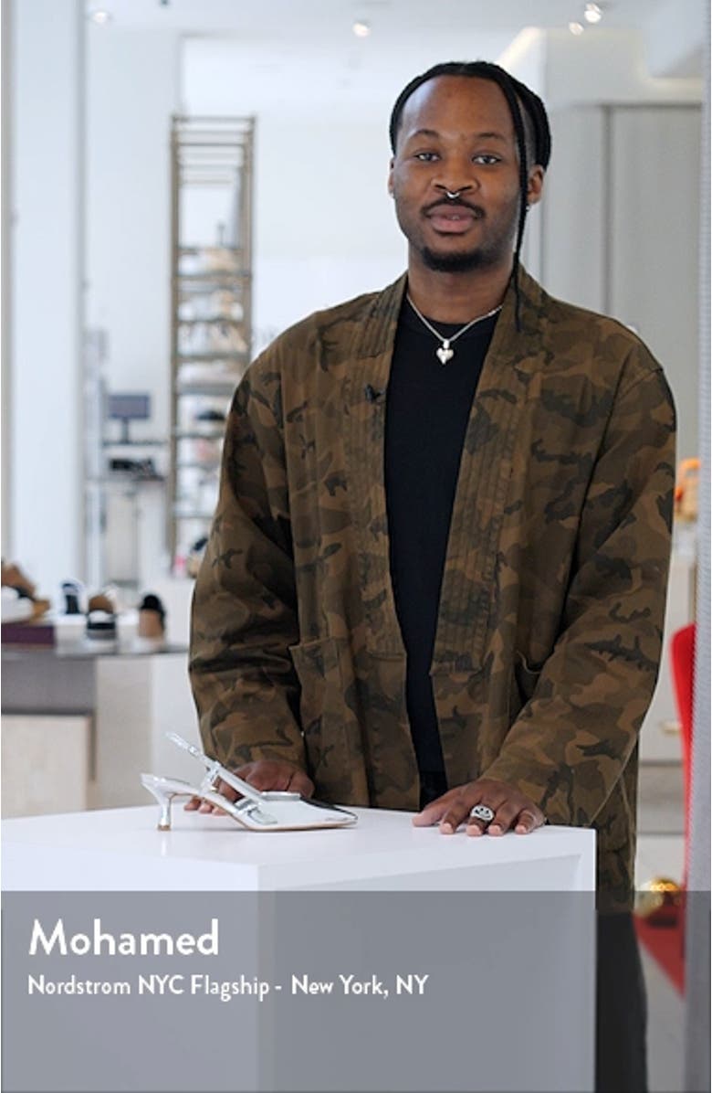 Odela Pointed Toe Kitten Heel Slingback Pump, sales video thumbnail