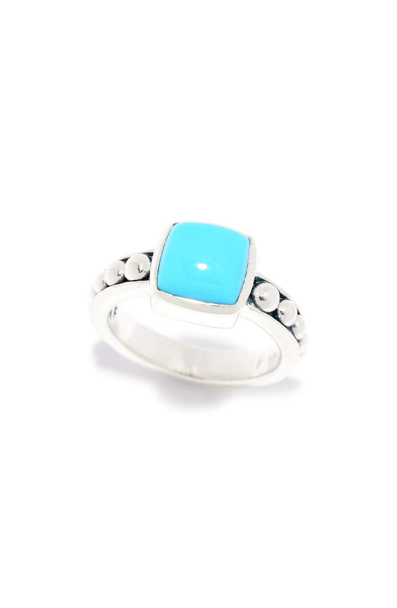 SAMUEL B. Sterling Silver Cushion Cut Turquoise Ring, Main, color, Turquoise