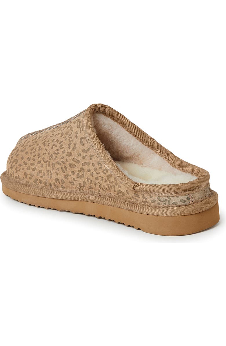 DEARFOAMS Kids' Fireside Dempsey Genuine Shearling Clog Slipper, Alternate, color, Leopard