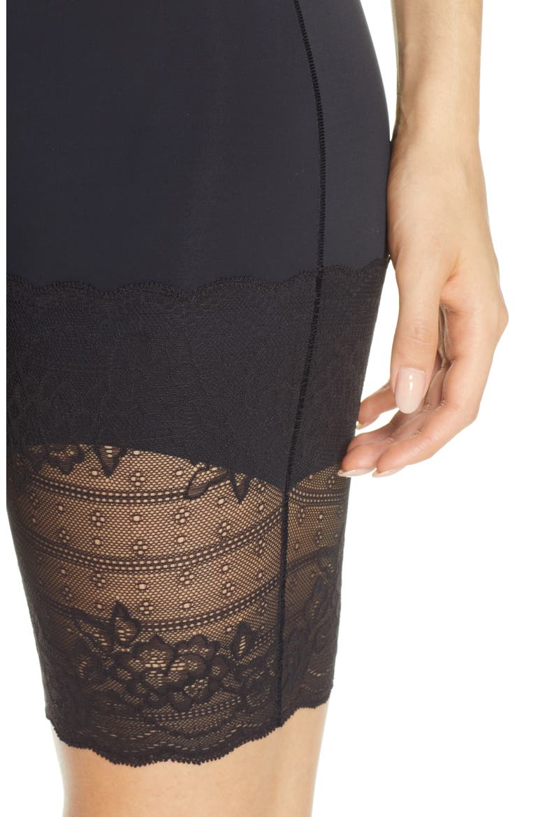 Plush High Waist Shaping Shorts, Alternate, color, BLACK