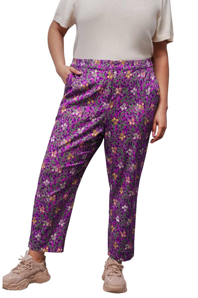 The Empower Slim Crop Pant, Alternate, color, IRIS WALLPAPER FUCHSIA