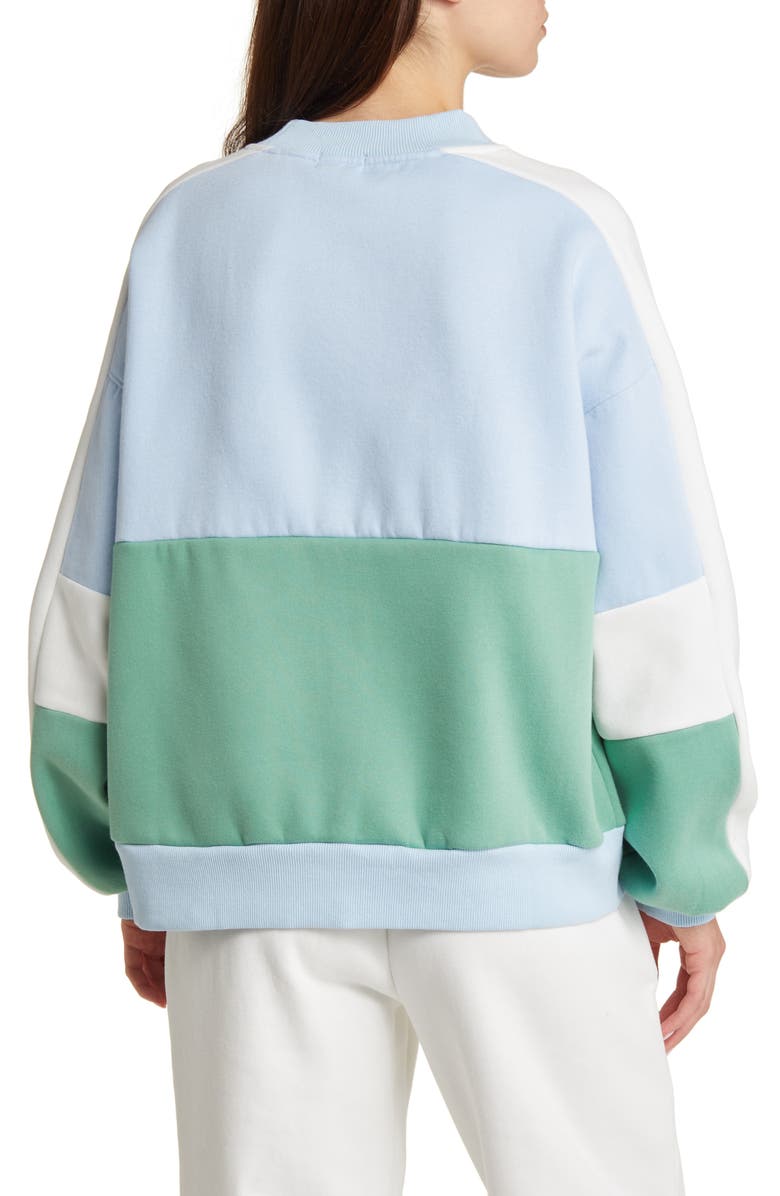 YELLOW THE LABEL Varsity Wellness Academy Colorblock Embroidered Sweatshirt, Alternate, color, 