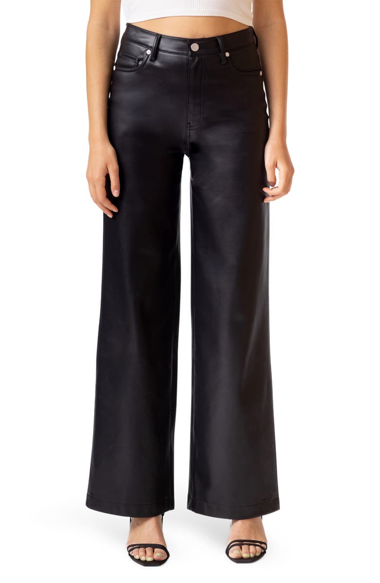BLANKNYC Franklin High Waist Faux Leather Wide Leg Pants, Main, color,