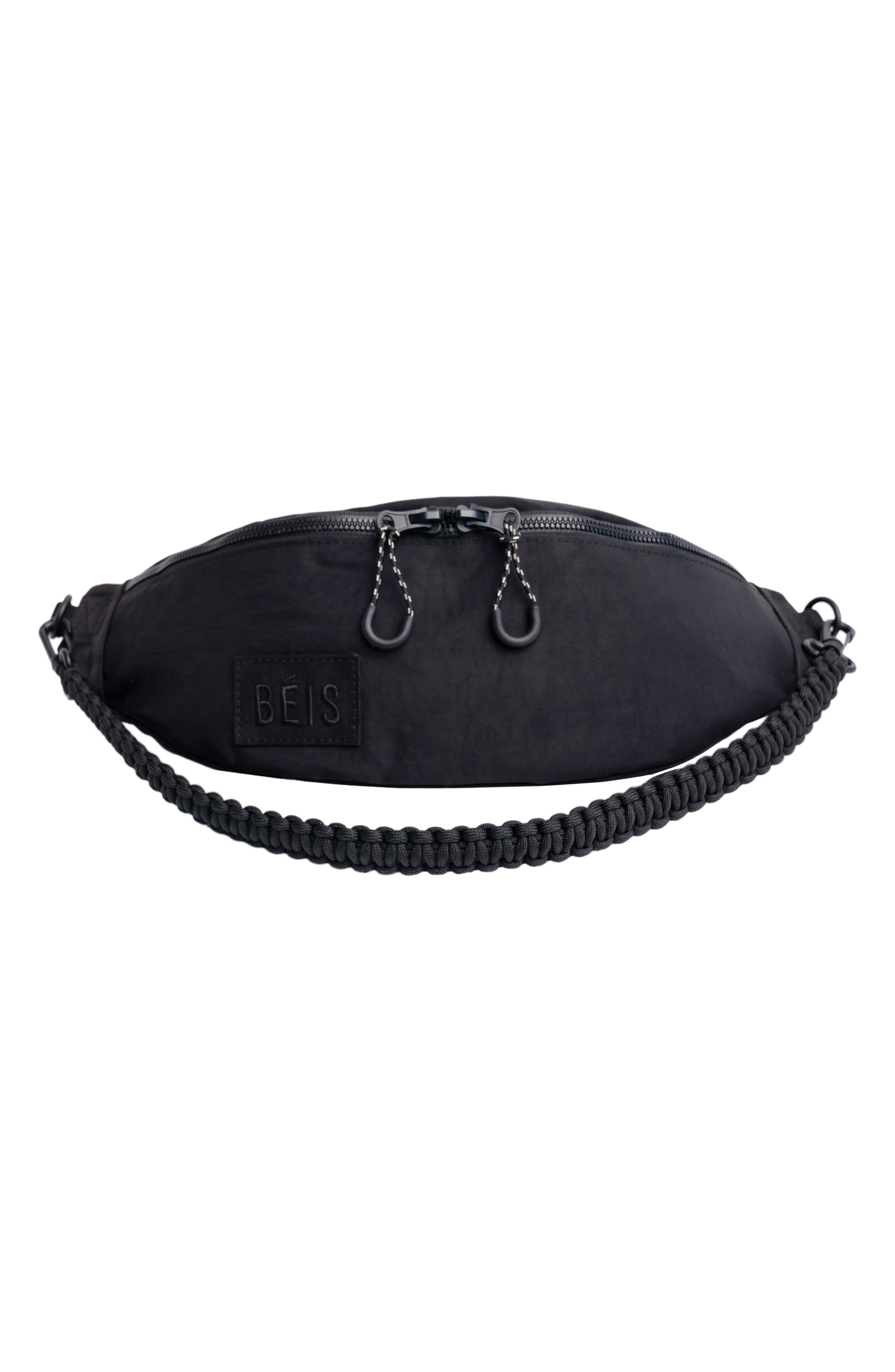 Béis The Pack Nylon Belt Bag, Main, color, Black