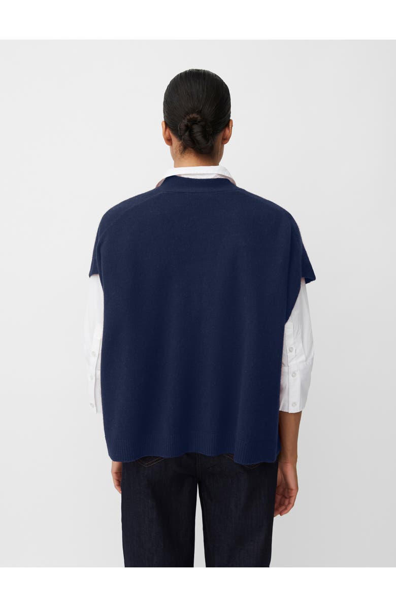 Masai Copenhagen MaLucanne Short Sleeve V-Neck Cardigan, Alternate, color, Navy Blazer