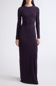 Emporio Armani Jersey Long Sleeve Maxi Dress
