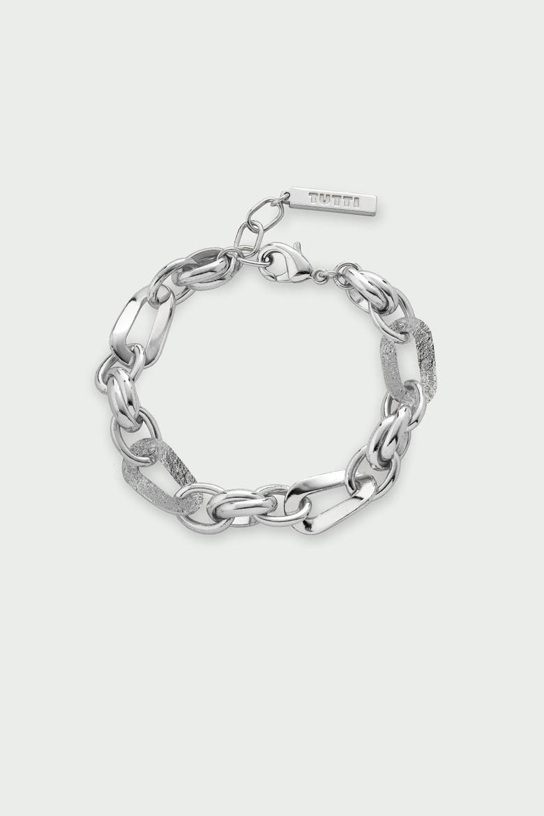 Wave Chain Bracelet, Alternate, color, Silver