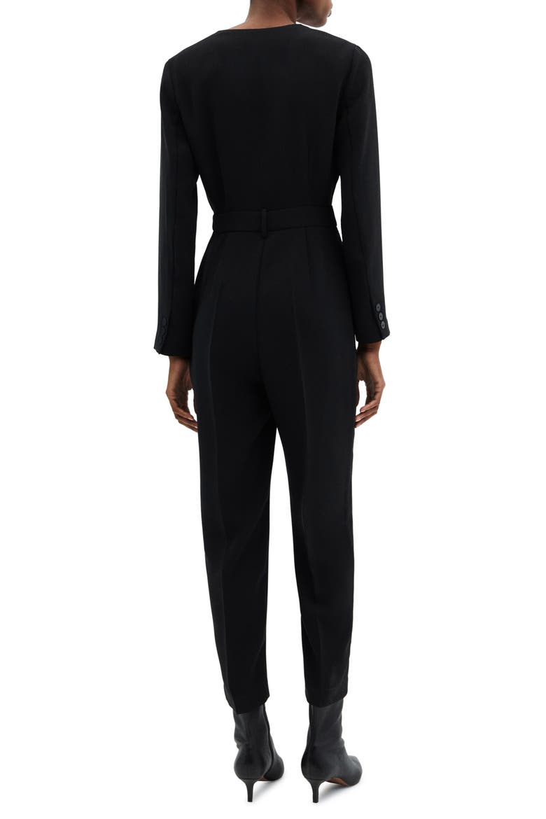 Faux Wrap Jumpsuit, Alternate, color, BLACK