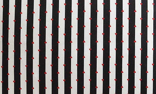 Betsey Johnson Wonderland Stripe Duvet Cover & Sham Set In Black