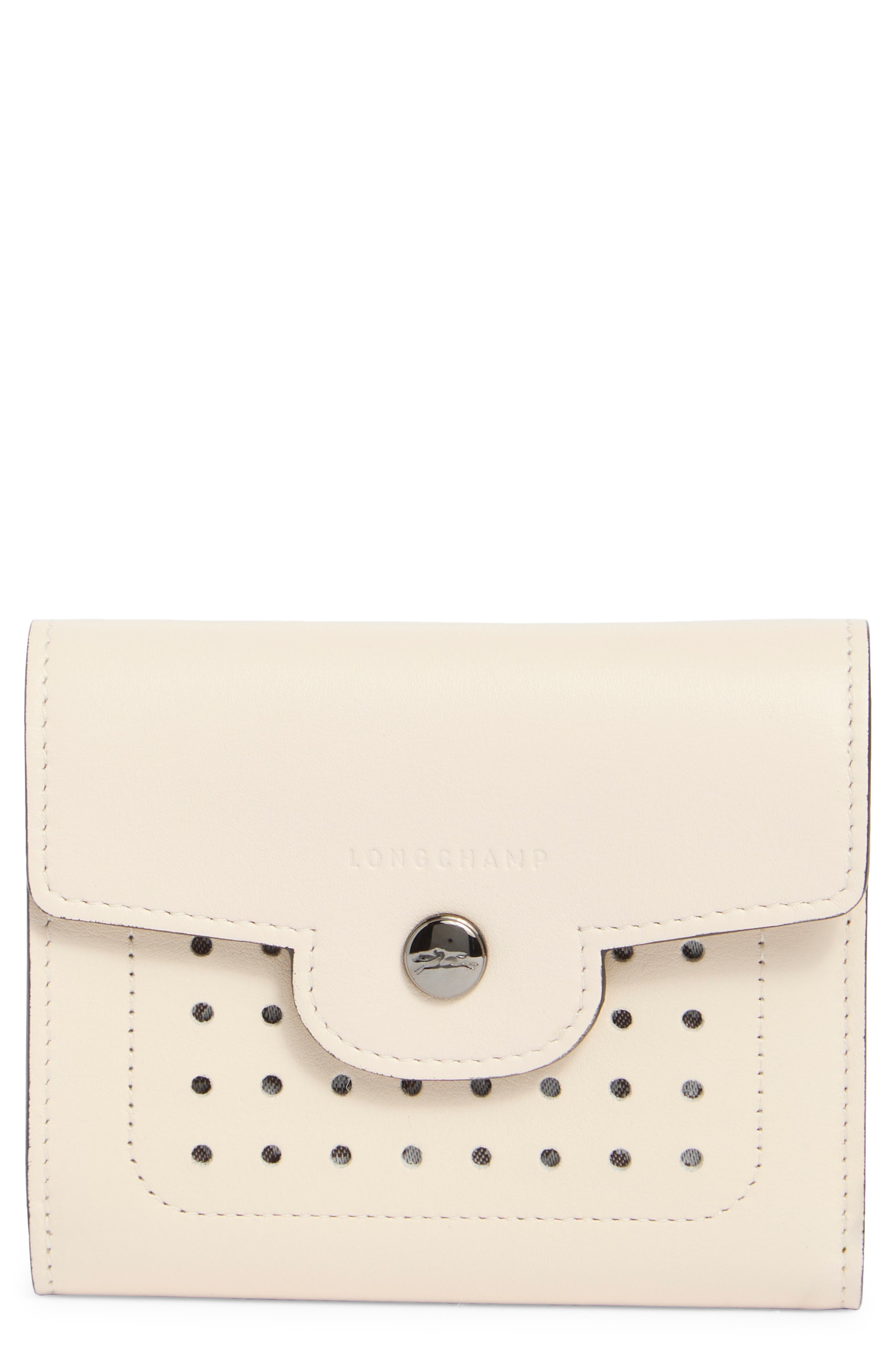 Longchamp Leather Flap Card Case