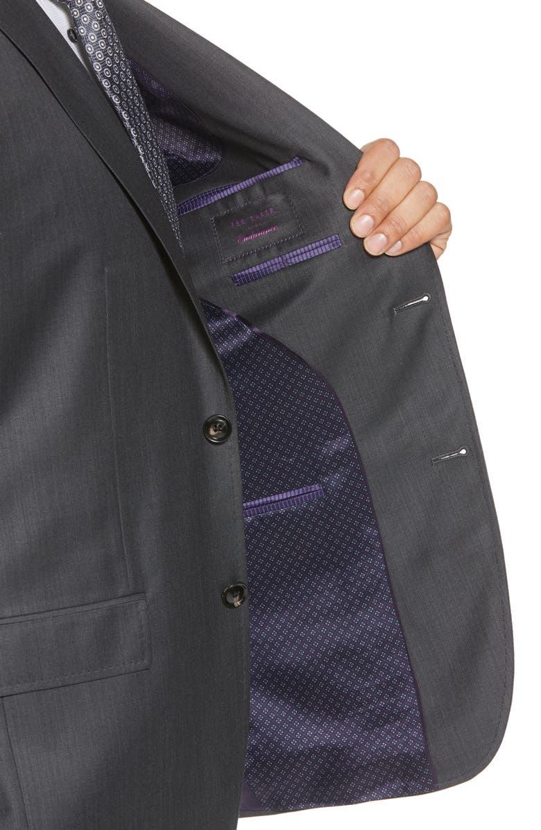 Ted Baker London Jay Trim Fit Solid Wool Suit, Alternate, color, 