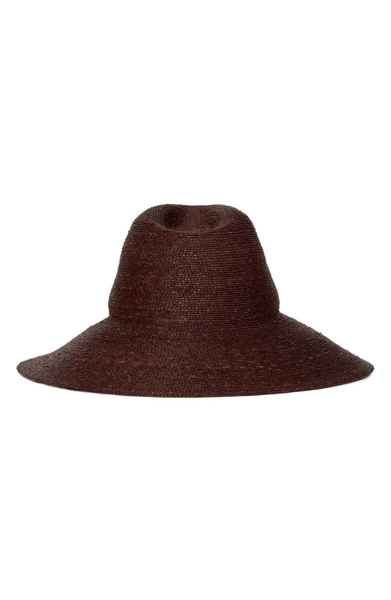 Janessa Leoné Collette Straw Sun Hat, Alternate, color, Chocolate