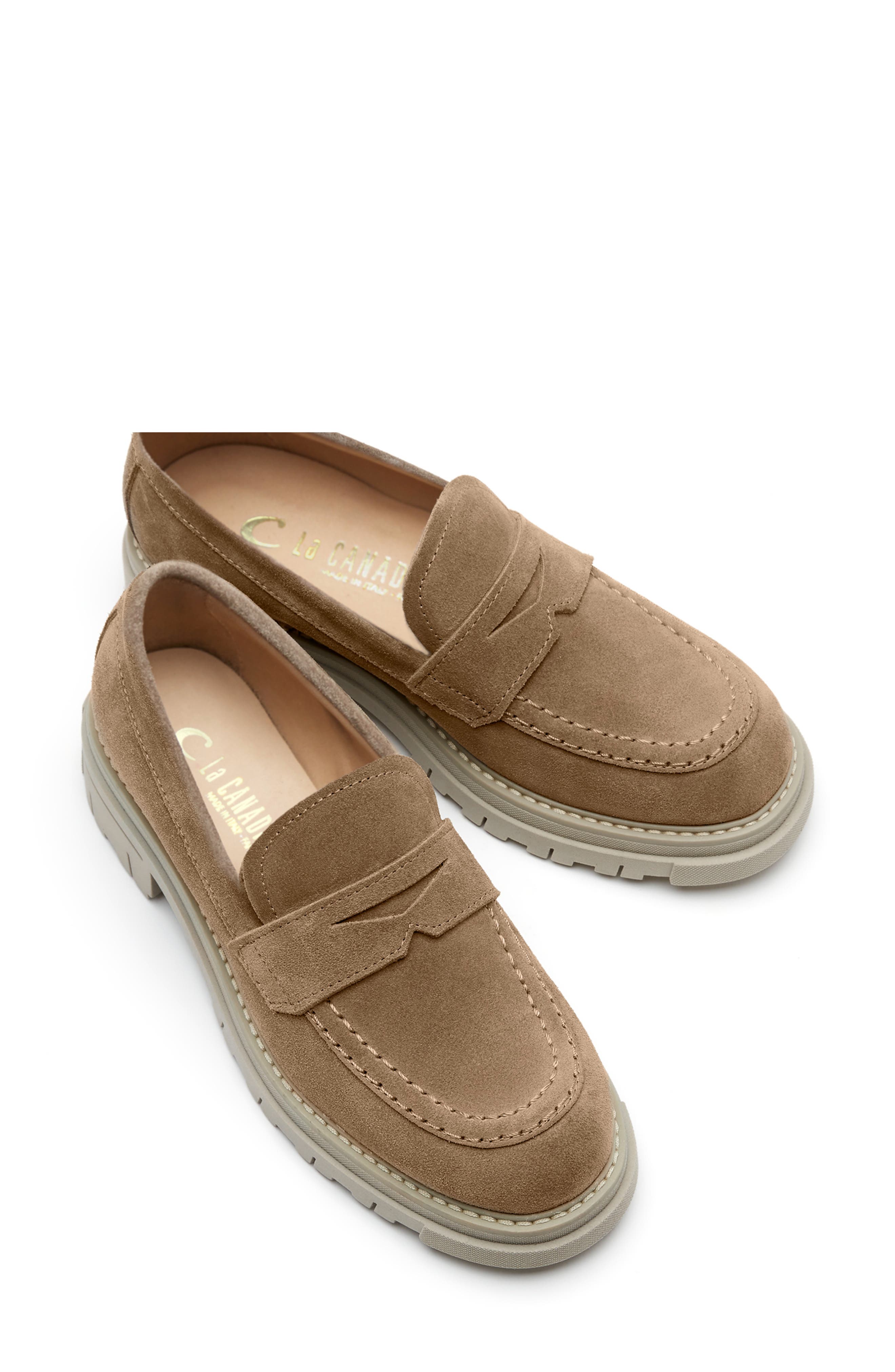 Domino City Dry™ Waterproof Penny Loafer, Alternate, color, TOAST SUEDE