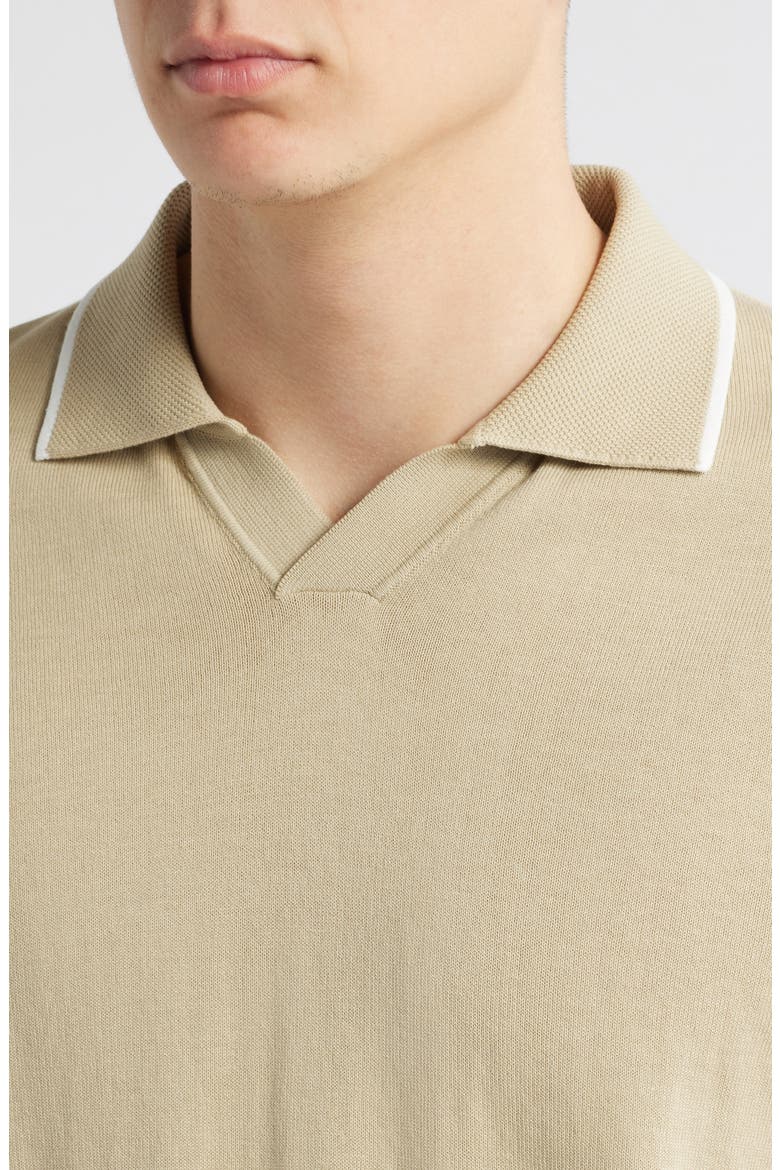Regular Fit Johnny Collar Polo, Alternate, color, BEIGE