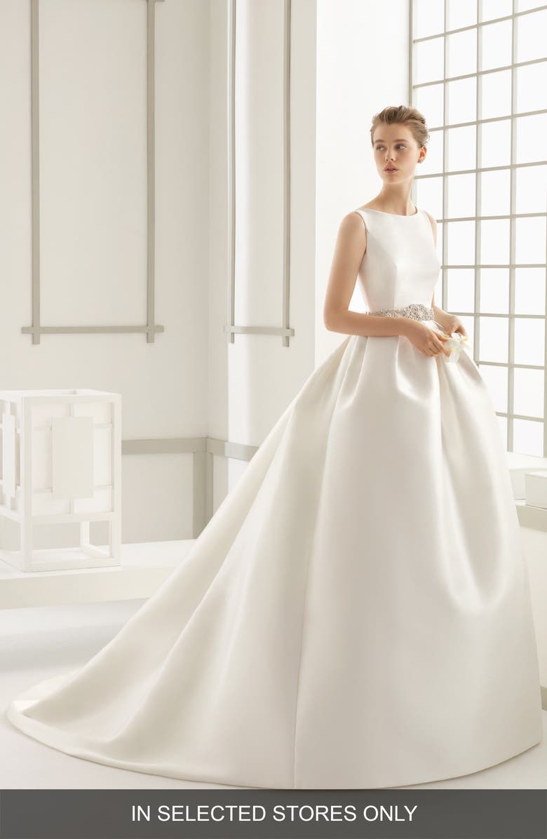 Rosa Clará Couture Delfos Beaded Back Ballgown Dress, Alternate, color,