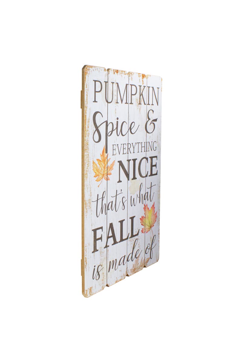 Northlight Pumpkin Spice Everything Nice Fall Wooden Wall Sign - 23.5", Alternate, color, 
